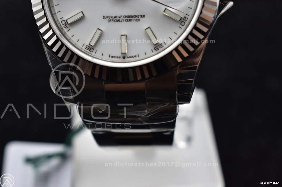 Bracelet SS 41 on 126334 White VSF Dial 904L 1:1 Contemporary DateJust Best Edition VS Oyster 630 0122